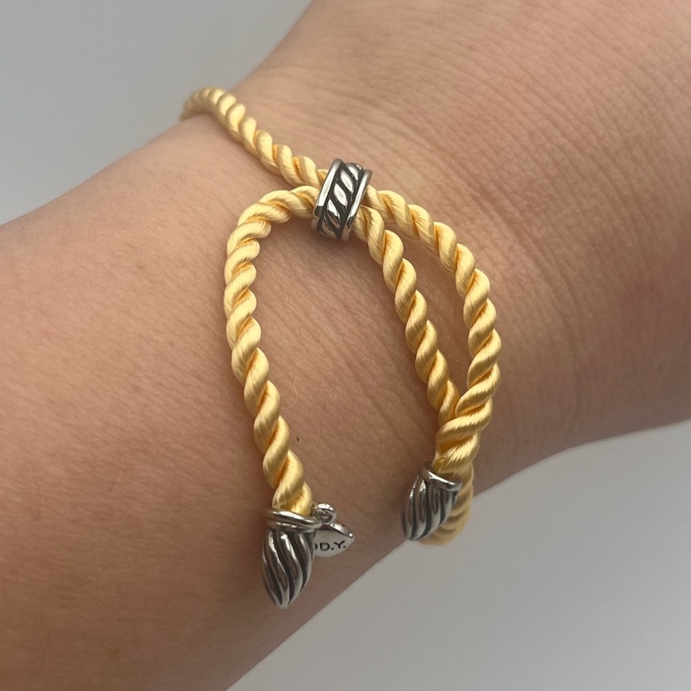 David Yurman Yellow Silk Rope Adjustable Cord Bracelet